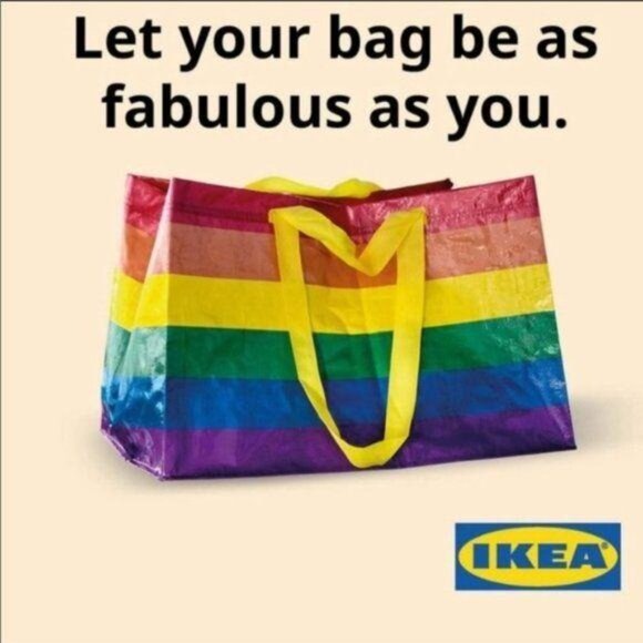 2 IKEA LGBTQ PRIDE Reusable Tote Bag STORSTOMMA - Picture 5 of 7